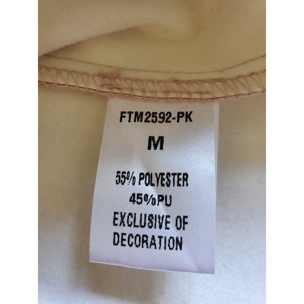 THML Blouse Womens Medium Pink Shimmer Button-Front Collar Top - Picture 6 of 7